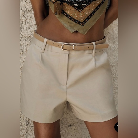 Zara Beige Women's Bermudas - Picture 3 of 16